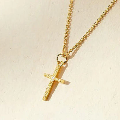 Conjunto Collar Cruz con Inicial | Oro