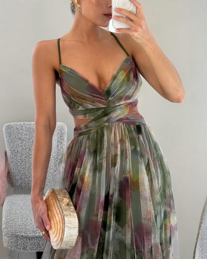 Gala - Precioso vestido largo con estampado floral