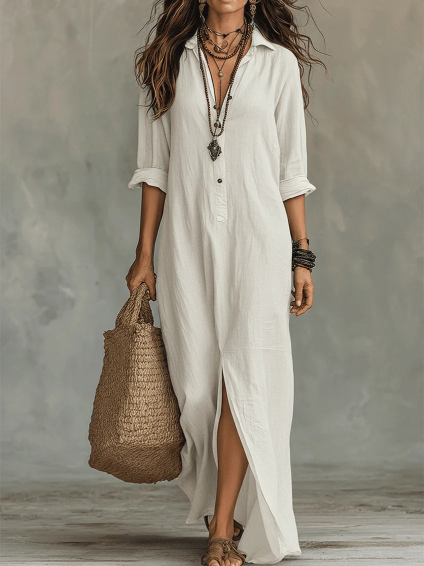 Wilma | Vestido Largo Effortless De Silueta Favorecedora Para El Día A Día