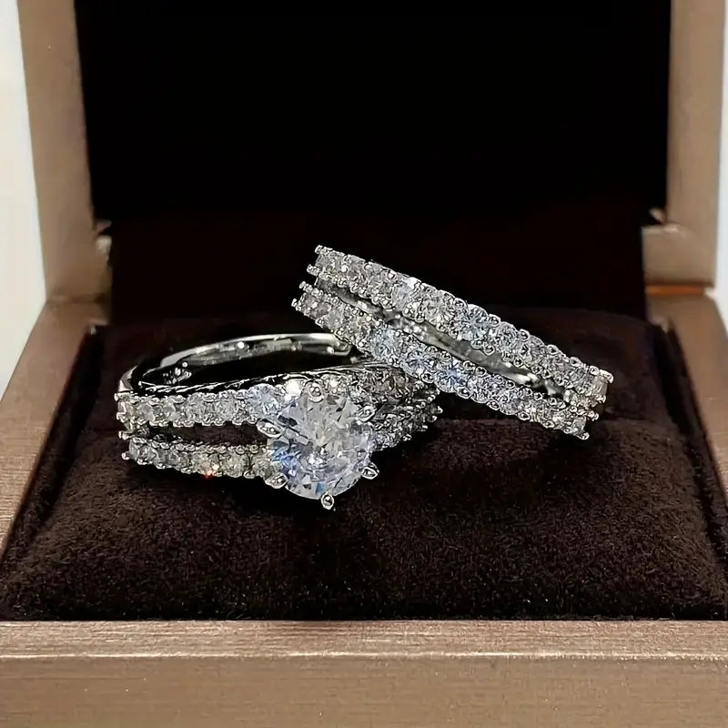 Conjunto de Anillos Resplandor Eterno | Oro