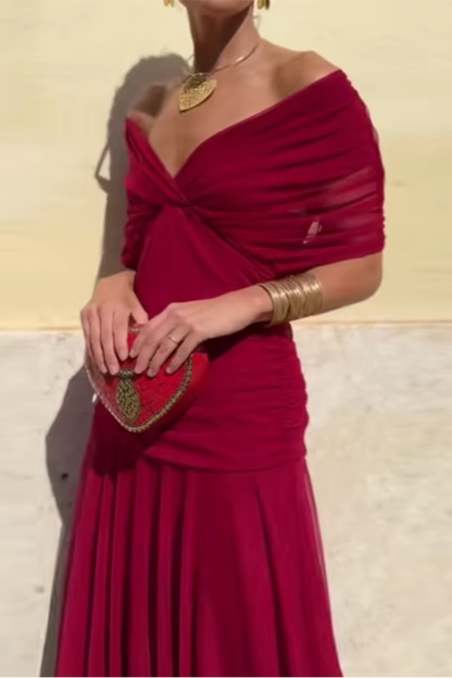 Lara - Vestido de fiesta con cuello en V