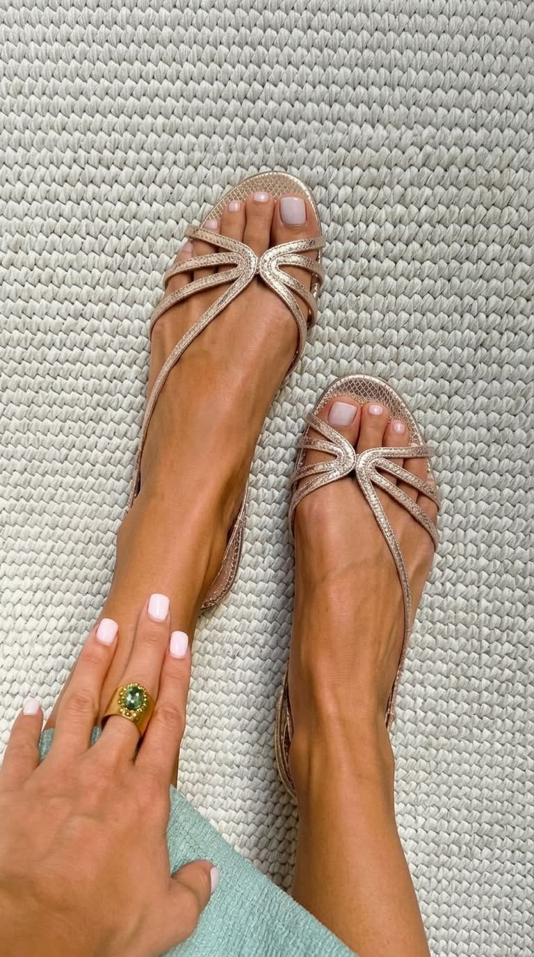 Ginebra | Sandalias Doradas Elegancia Veraniega