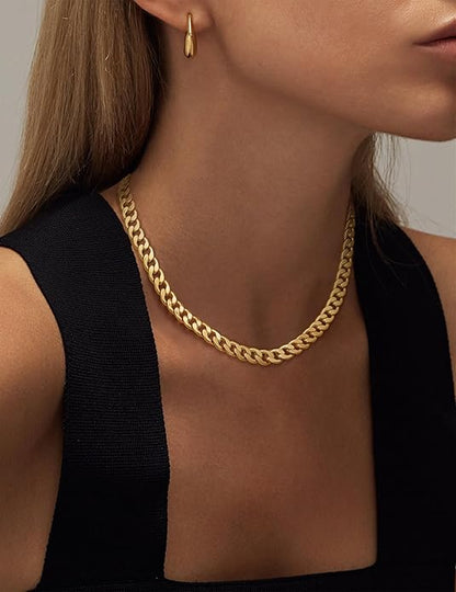 Collar Cadena Cubana Gruesa | Oro