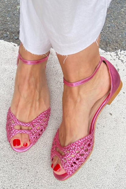 Isidora | Sandalias Trenzadas Doradas