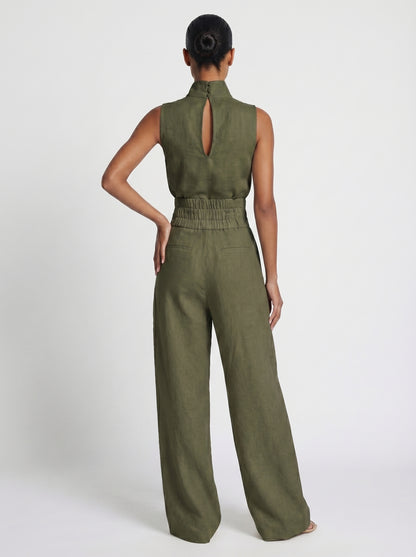 María - Conjunto De Camiseta Sin Mangas y Pantalones Anchos