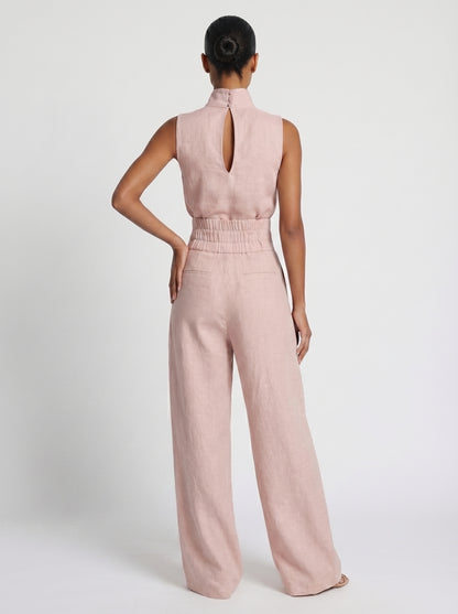 María - Conjunto De Camiseta Sin Mangas y Pantalones Anchos