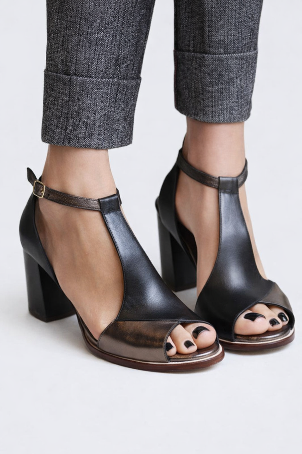 Lorenza | Sandalias Tacón Geométrico