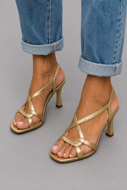 Elisa | Sandalias Doradas Encanto del Verano