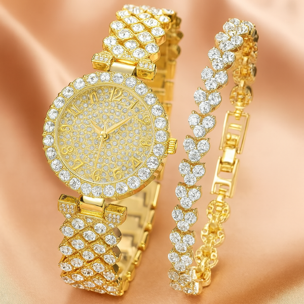 Conjunto Reloj y Pulsera Lux Radiante | Oro