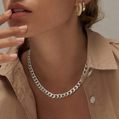 Collar Cadena Cubana Gruesa | Oro