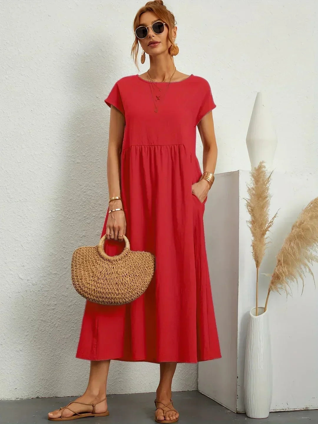 Gabriela™ — Vestido Midi Fluido con Elegancia Atemporal