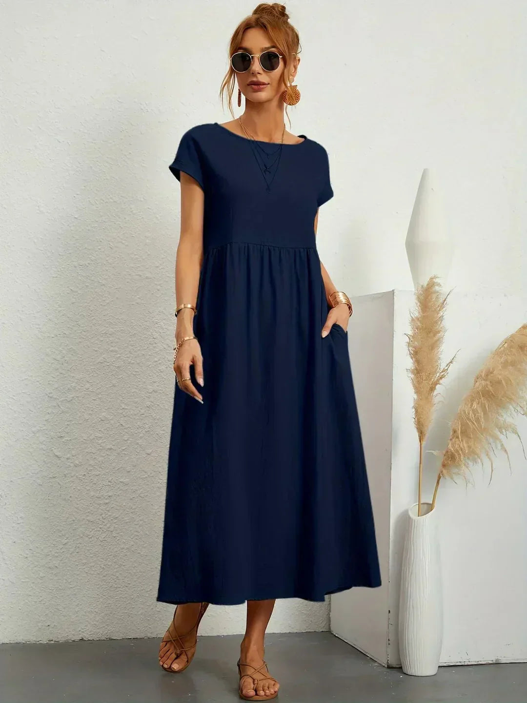 Gabriela™ — Vestido Midi Fluido con Elegancia Atemporal