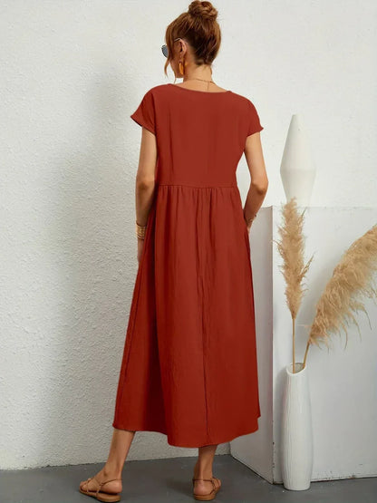 Gabriela™ — Vestido Midi Fluido con Elegancia Atemporal