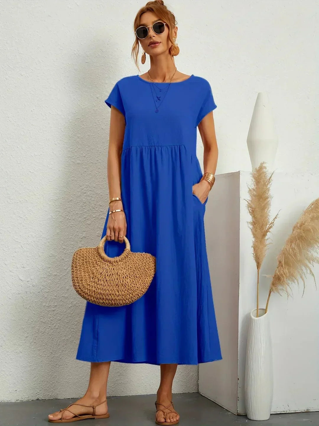 Gabriela™ — Vestido Midi Fluido con Elegancia Atemporal