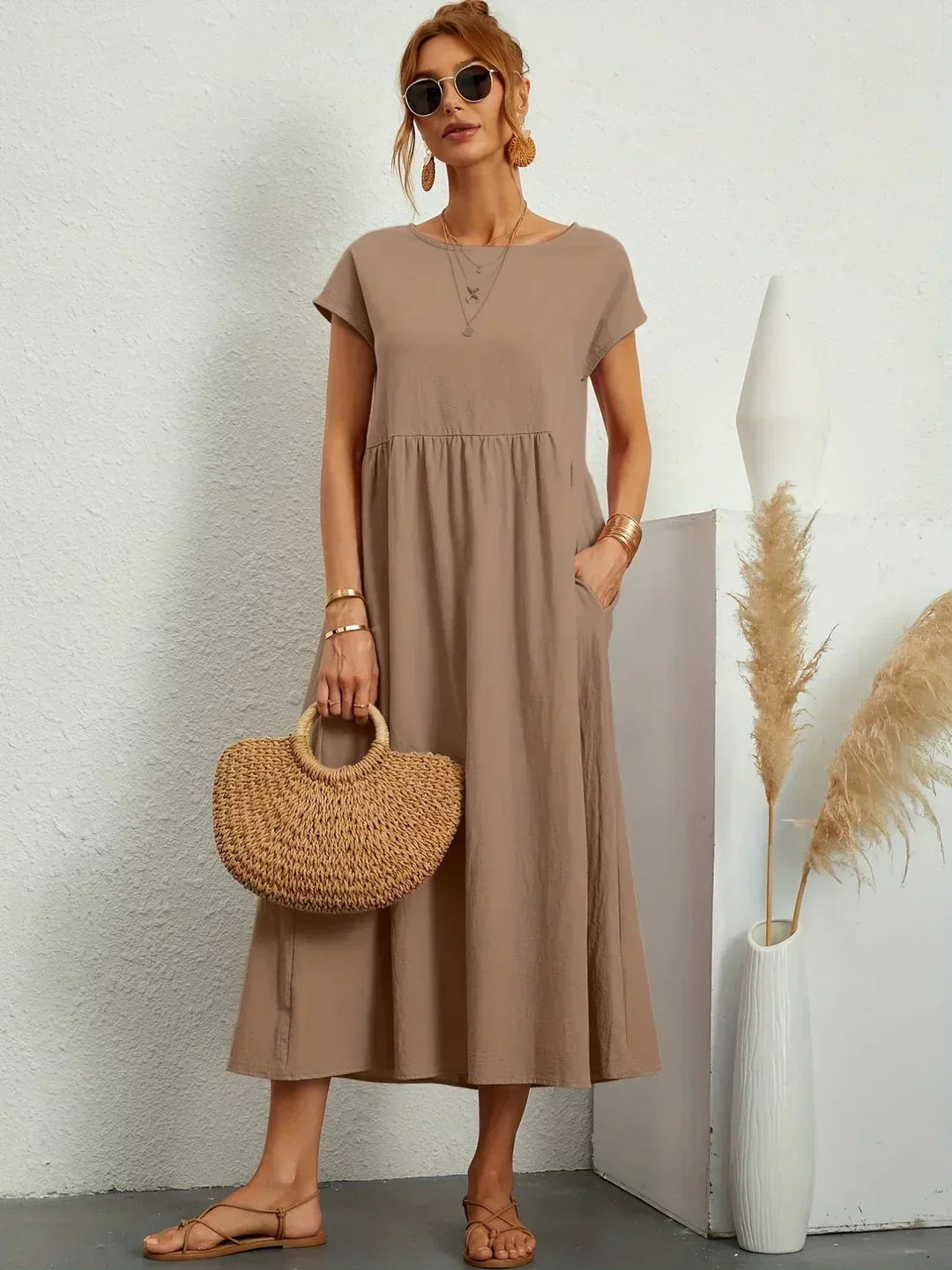 Gabriela™ — Vestido Midi Fluido con Elegancia Atemporal