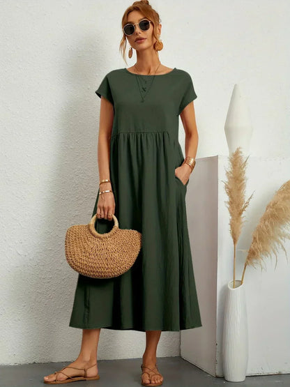 Gabriela™ — Vestido Midi Fluido con Elegancia Atemporal
