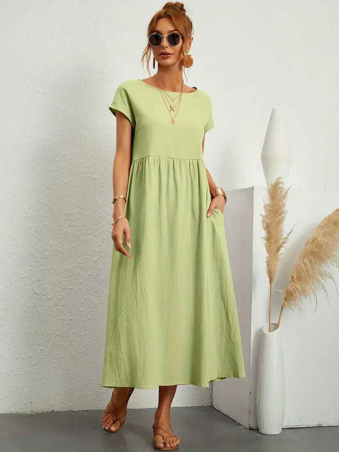Gabriela™ — Vestido Midi Fluido con Elegancia Atemporal