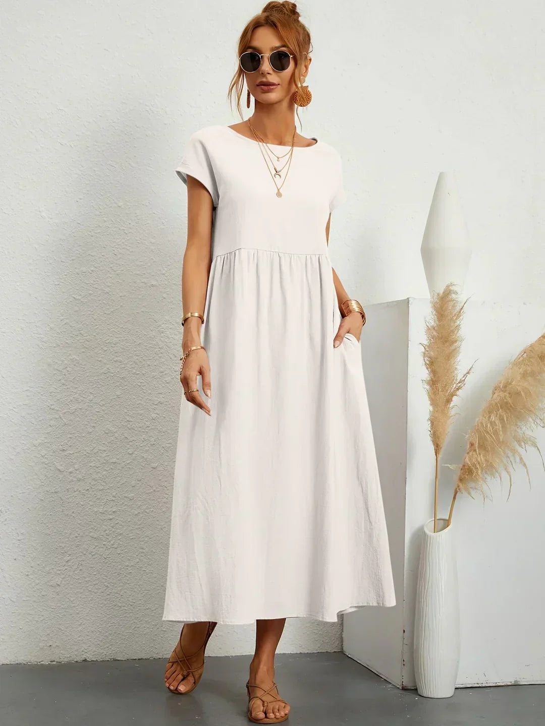 Gabriela™ — Vestido Midi Fluido con Elegancia Atemporal
