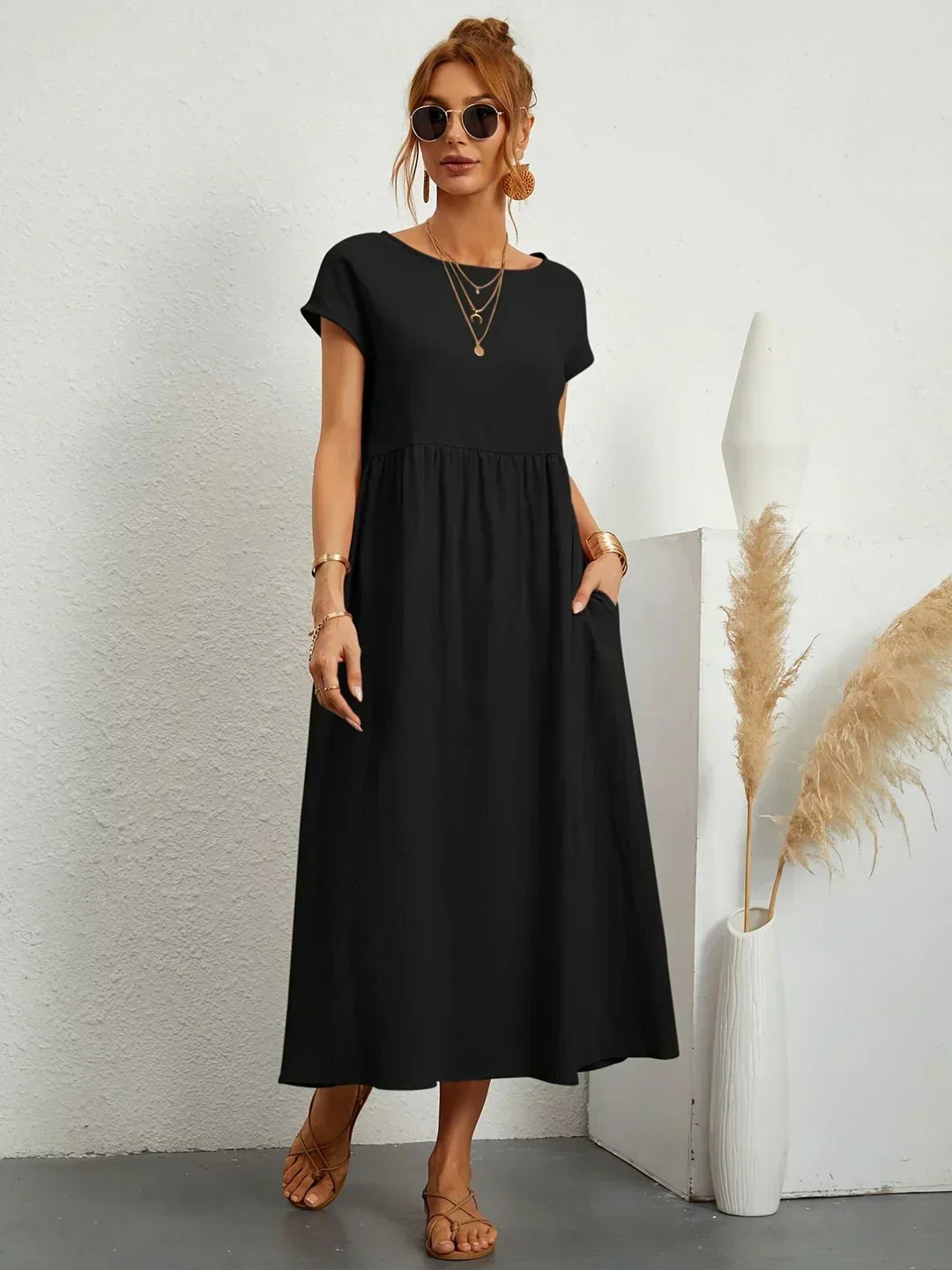 Gabriela™ — Vestido Midi Fluido con Elegancia Atemporal
