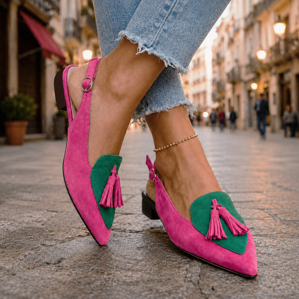 Lorena | Sandalias con Tiras y Borlas