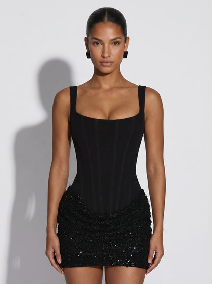 Violeta - Vestido Mini con Brillo