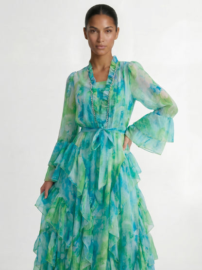Esmeralda - Vestido Maxi de Volantes