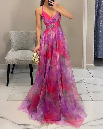 Gala - Precioso vestido largo con estampado floral