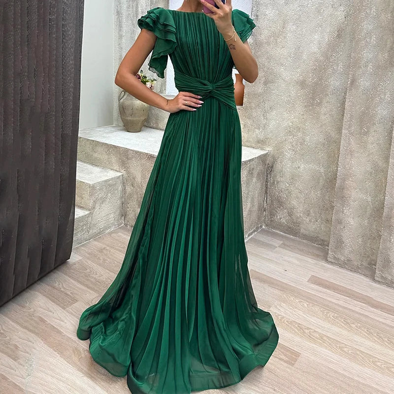 Rocío | Vestido de Noche Plisado