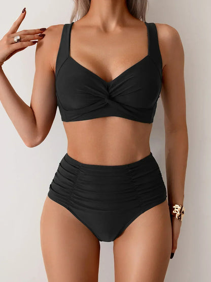 Nicol | Bikini bandeau fruncido