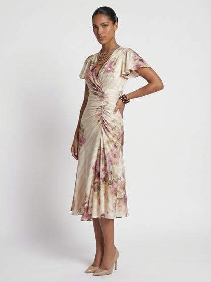 Alba - Vestido Midi Con Estampado Floral