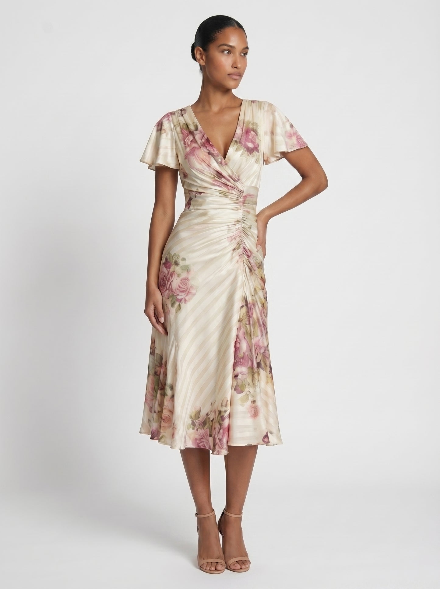 Alba - Vestido Midi Con Estampado Floral