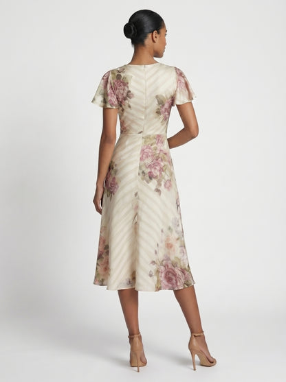 Alba - Vestido Midi Con Estampado Floral