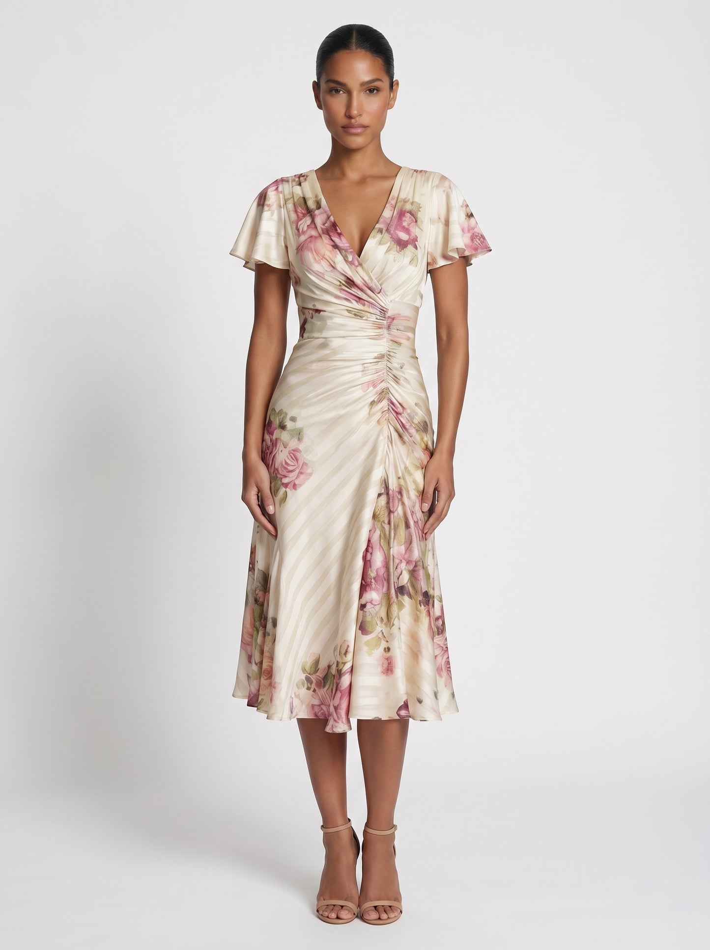Alba - Vestido Midi Con Estampado Floral