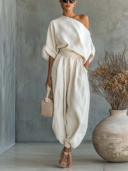 Leonor | Elegante conjunto de dos piezas con un solo tirante