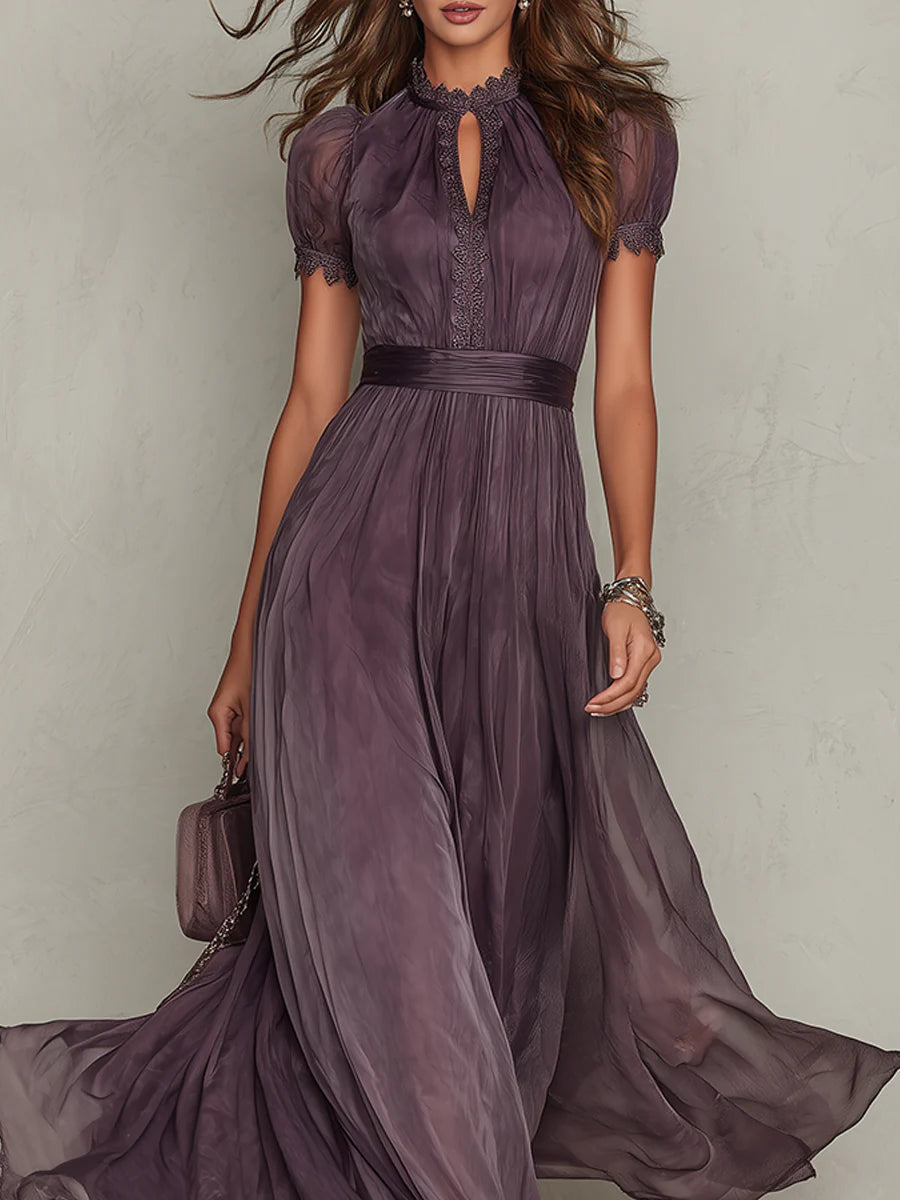 Aitana | Vestido Maxi de Chifón Vintage Elegante