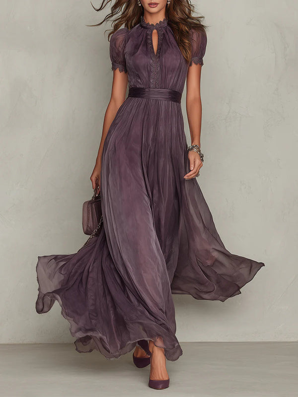 Aitana | Vestido Maxi de Chifón Vintage Elegante