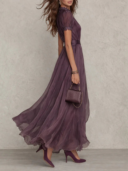 Aitana | Vestido Maxi de Chifón Vintage Elegante