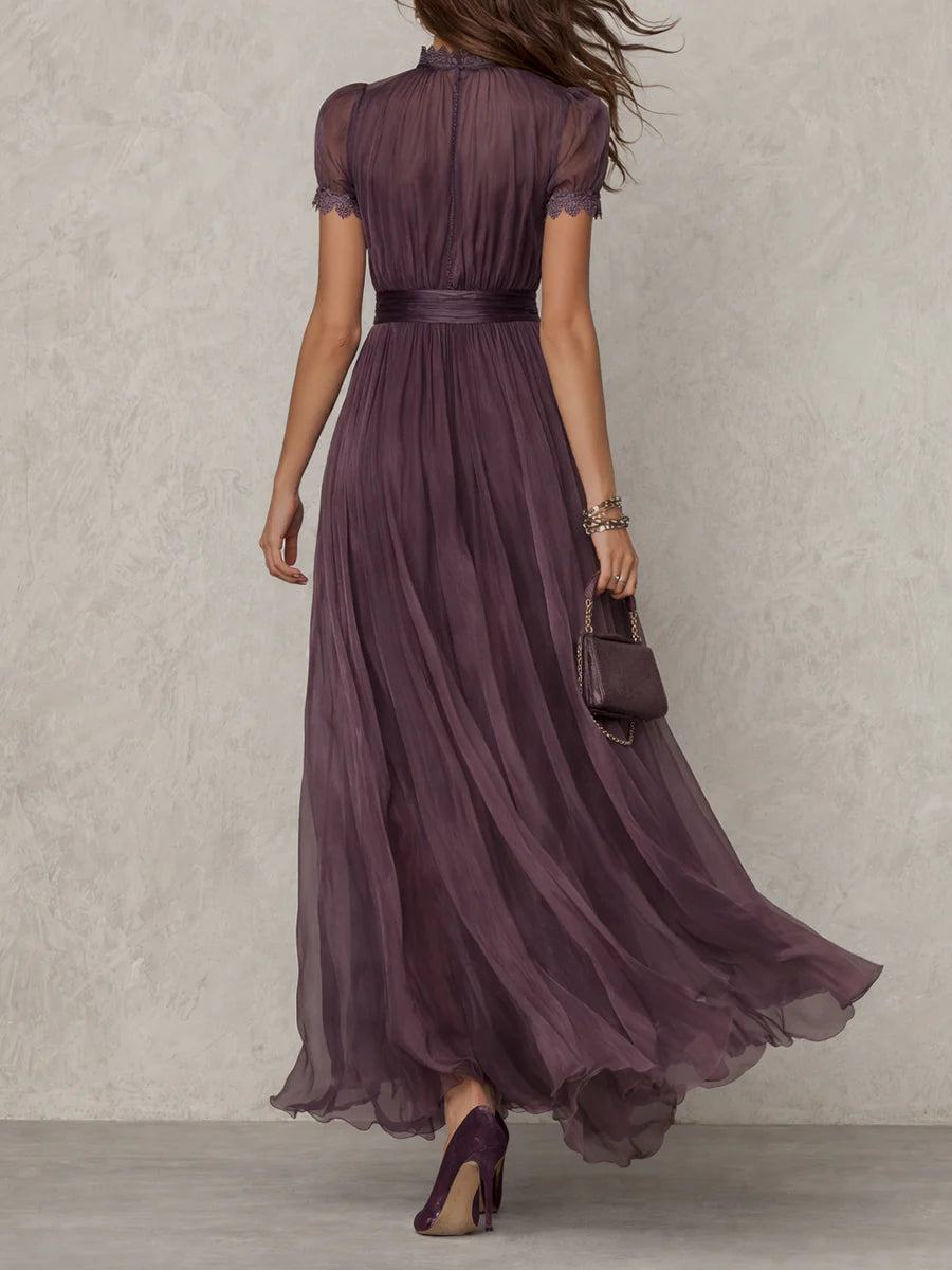 Aitana | Vestido Maxi de Chifón Vintage Elegante