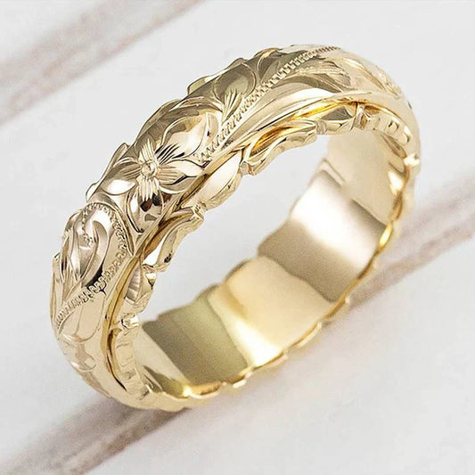 Anillo Flor Oro Antiguo | Oro