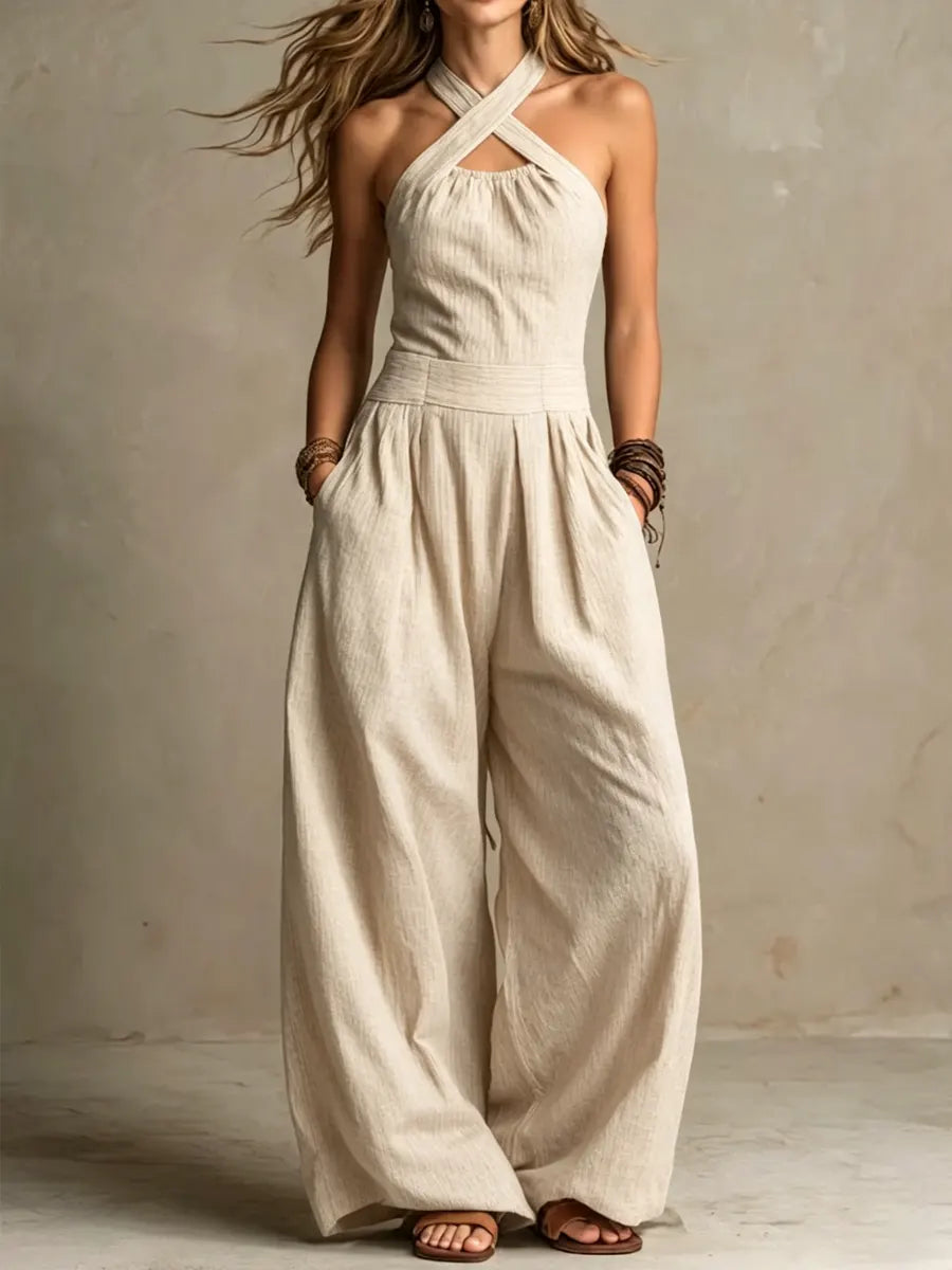 Bianca | Mono Elegante Con Escote Cruzado