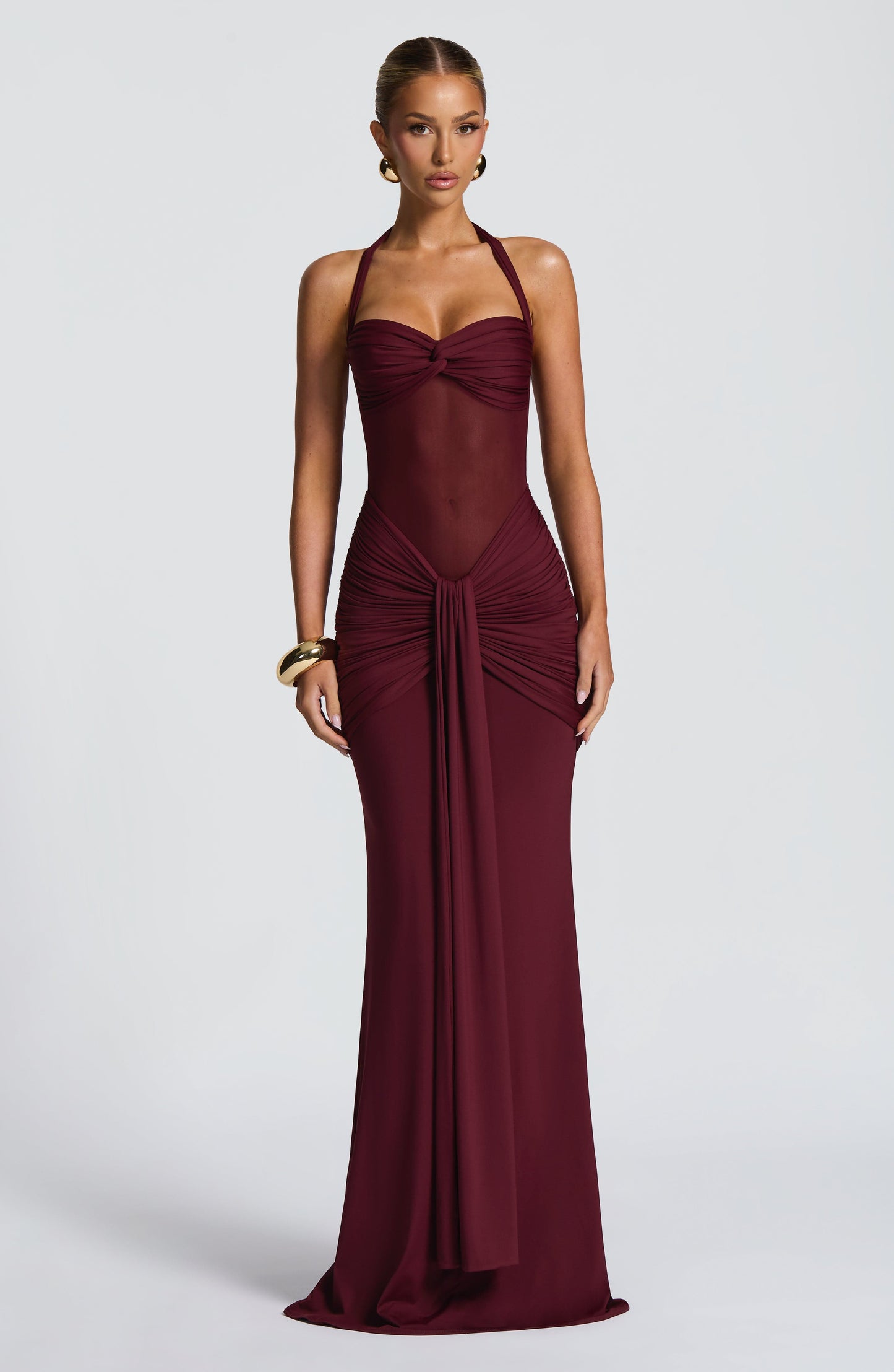 Vicky - Vestido largo Cereza