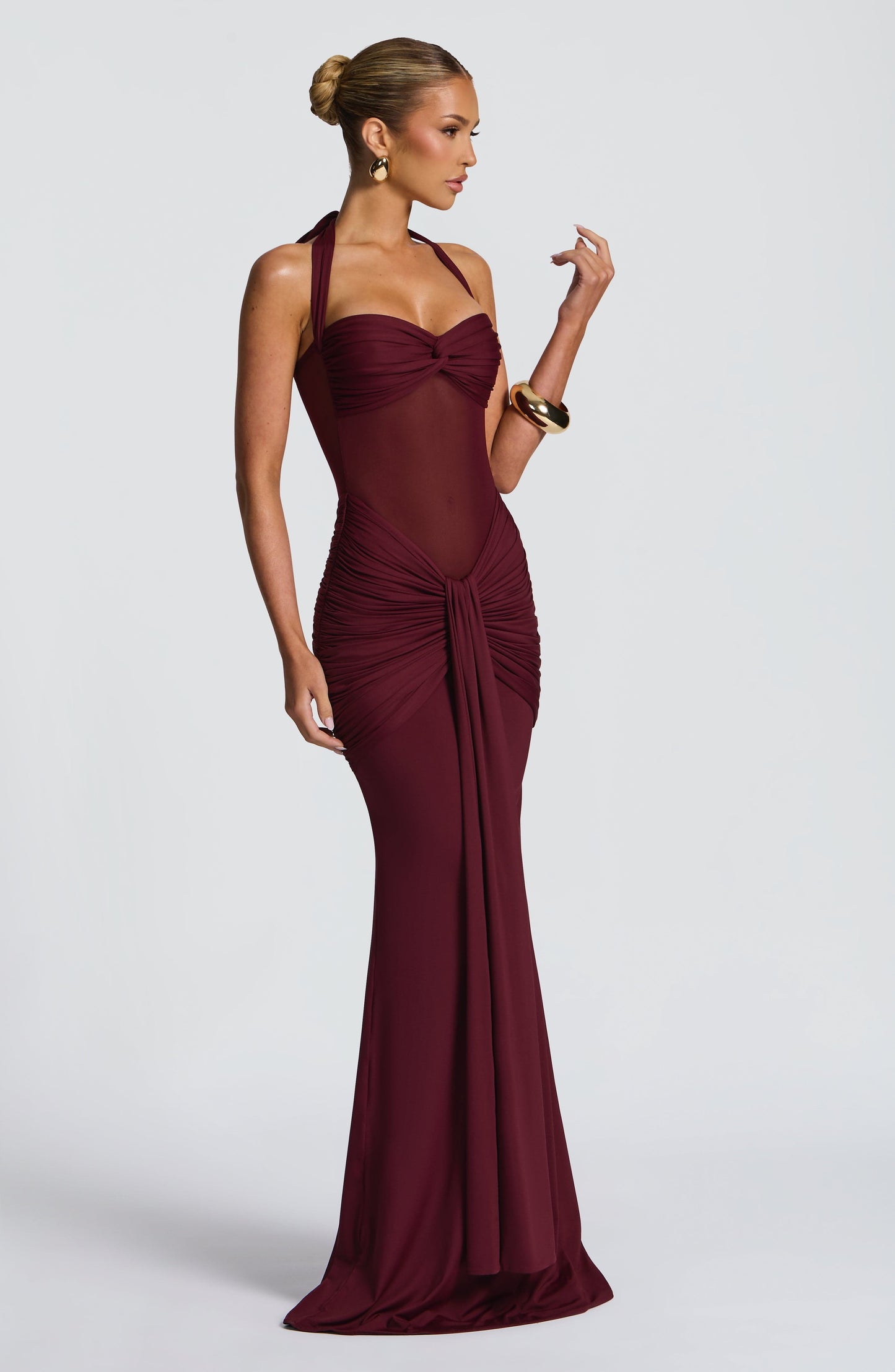 Vicky - Vestido largo Cereza
