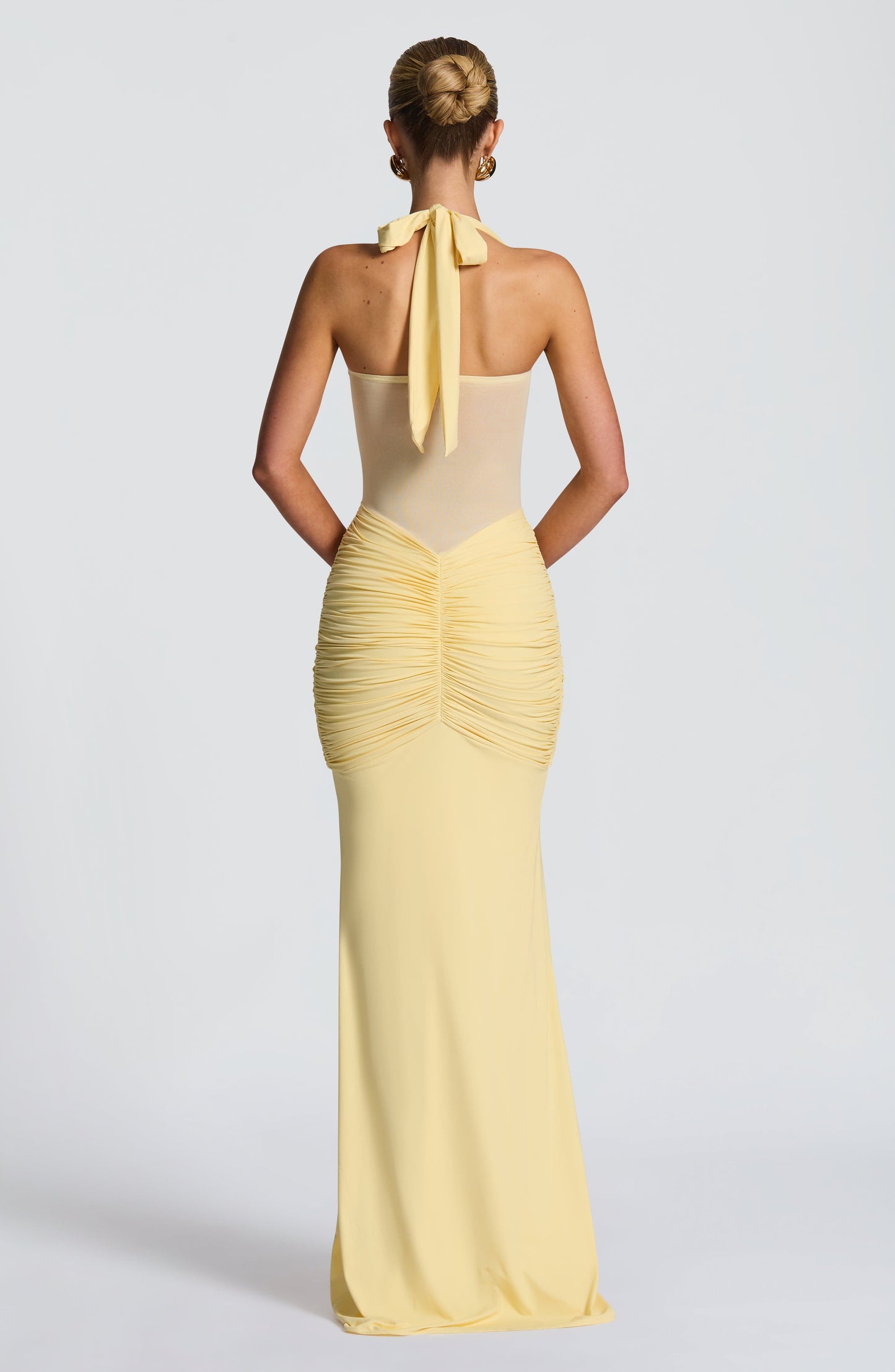 Vicky - Vestido largo Amarillo Limón